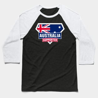 Australia Super Flag Supporter Baseball T-Shirt